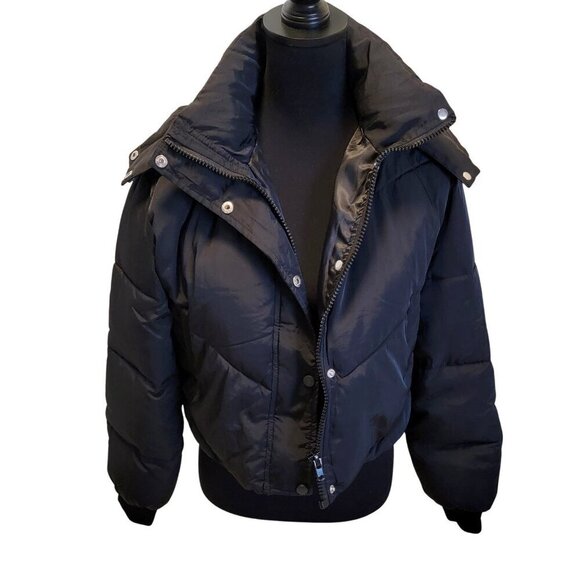 Black Winter Ski Parka Puffer Jacket Size Small - Picture 2 of 15